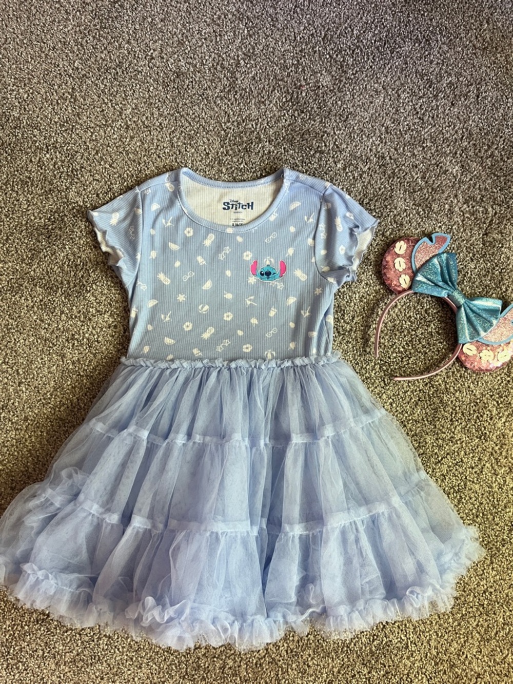 Disney Stitch Twirl Tiered Tulle Dress  Stitch Mickey Ears